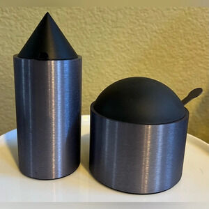 David Tisdale Vintage Elika Sugar Pot and Creamer set with lids and spoon